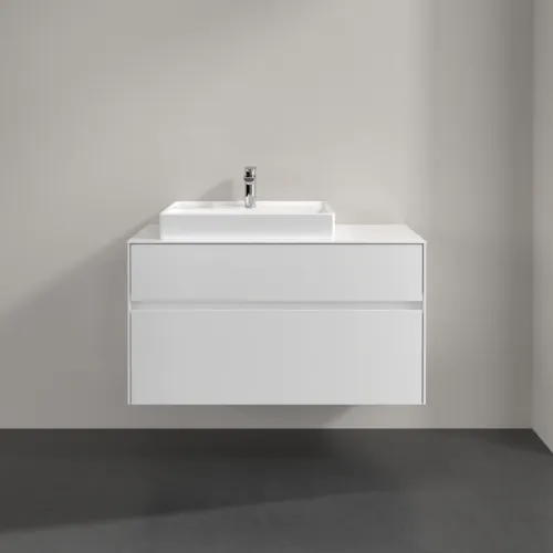 Bild von VILLEROY BOCH Collaro Waschbeckenunterschrank, 2 Auszüge, 1000 x 548 x 500 mm, Glossy White / Glossy White #C01700DH