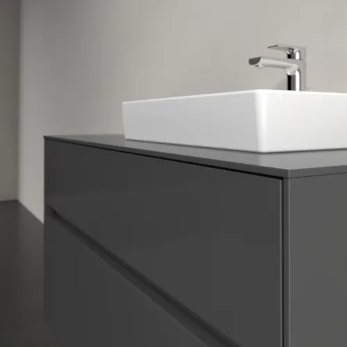 Bild von VILLEROY BOCH Collaro Waschbeckenunterschrank, mit Beleuchtung, 2 Auszüge, 1000 x 548 x 500 mm, Glossy Grey / Glossy Grey #C015B0FP