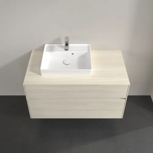 Bild von VILLEROY BOCH Collaro Waschbeckenunterschrank, mit Beleuchtung, 2 Auszüge, 1000 x 548 x 500 mm, White Oak / White Oak #C014B0AA