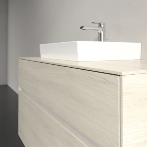 Bild von VILLEROY BOCH Collaro Waschbeckenunterschrank, mit Beleuchtung, 2 Auszüge, 1000 x 548 x 500 mm, White Oak / White Oak #C014B0AA