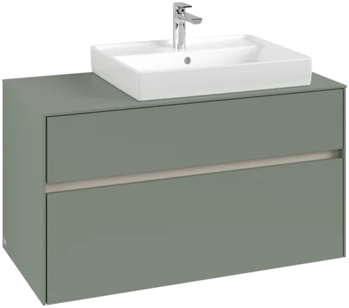 VILLEROY BOCH Collaro Vanity unit, 2 pull-out compartments, 1000 x 548 x 500 mm, Soft Green / Soft Green #C01800AF resmi