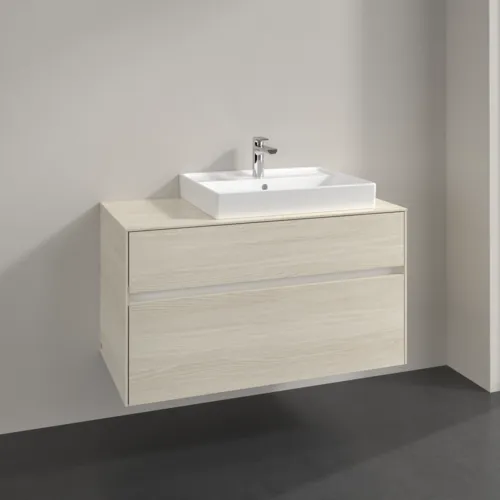 VILLEROY BOCH Collaro Waschbeckenunterschrank, 2 Auszüge, 1000 x 548 x 500 mm, White Oak / White Oak #C01800AA, Bild 2
