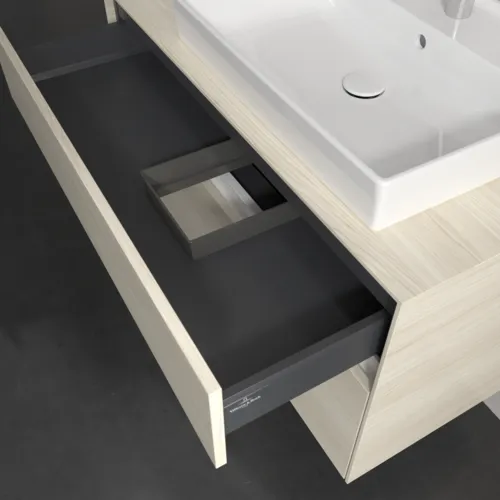 VILLEROY BOCH Collaro Waschbeckenunterschrank, 2 Auszüge, 1000 x 548 x 500 mm, White Oak / White Oak #C01800AA, Bild 7