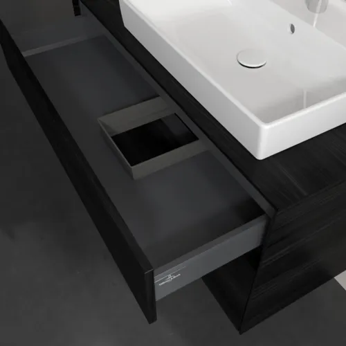 Bild von VILLEROY BOCH Collaro Waschbeckenunterschrank, 2 Auszüge, 1000 x 548 x 500 mm, Black Oak / Black Oak #C01800AB