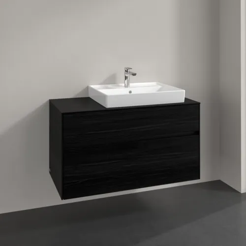 Bild von VILLEROY BOCH Collaro Waschbeckenunterschrank, 2 Auszüge, 1000 x 548 x 500 mm, Black Oak / Black Oak #C01800AB