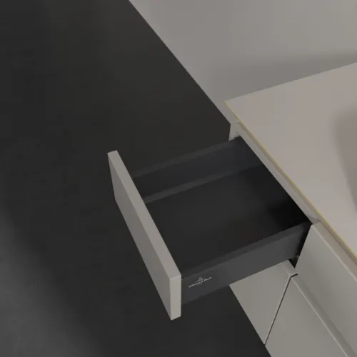 Bild von VILLEROY BOCH Legato Waschbeckenunterschrank, mit Beleuchtung, 5 Auszüge, 1200 x 550 x 500 mm, Soft Grey / Soft Grey #B758L0VK
