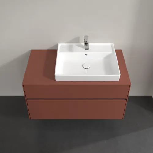 Bild von VILLEROY BOCH Collaro Waschbeckenunterschrank, 2 Auszüge, 1000 x 548 x 500 mm, Wine Red / Wine Red #C01800AH