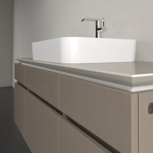 Bild von VILLEROY BOCH Legato Waschbeckenunterschrank, 5 Auszüge, 1400 x 550 x 500 mm, Truffle Grey / Truffle Grey #B76000VG