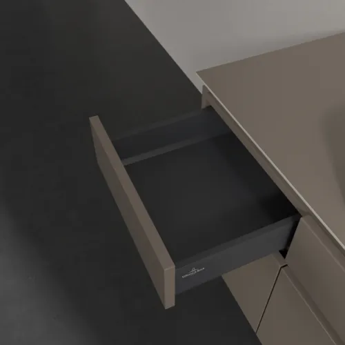 Bild von VILLEROY BOCH Legato Waschbeckenunterschrank, 5 Auszüge, 1400 x 550 x 500 mm, Truffle Grey / Truffle Grey #B76000VG