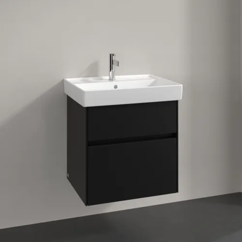 Bild von VILLEROY BOCH Collaro Waschbeckenunterschrank, 2 Auszüge, 554 x 546 x 444 mm, Volcano Black #C00800VL
