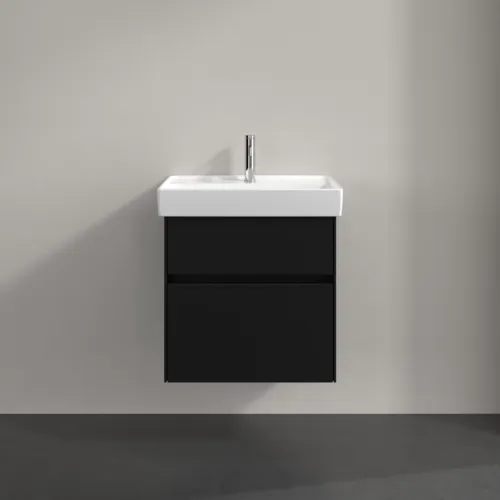 Bild von VILLEROY BOCH Collaro Waschbeckenunterschrank, 2 Auszüge, 554 x 546 x 444 mm, Volcano Black #C00800VL