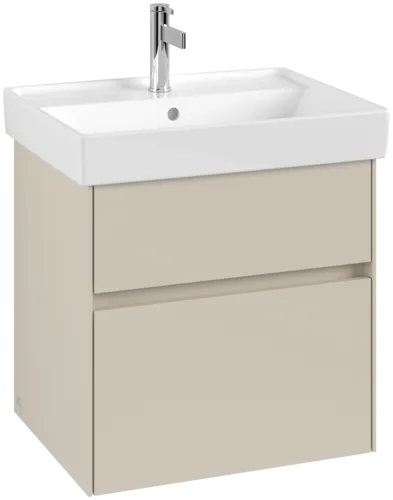 VILLEROY BOCH Collaro Vanity unit, 2 pull-out compartments, 554 x 546 x 444 mm, Cashmere Grey #C00800VN resmi