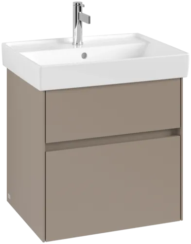 Зображення з  VILLEROY BOCH Collaro Vanity unit, 2 pull-out compartments, 554 x 546 x 444 mm, Taupe #C00800VM