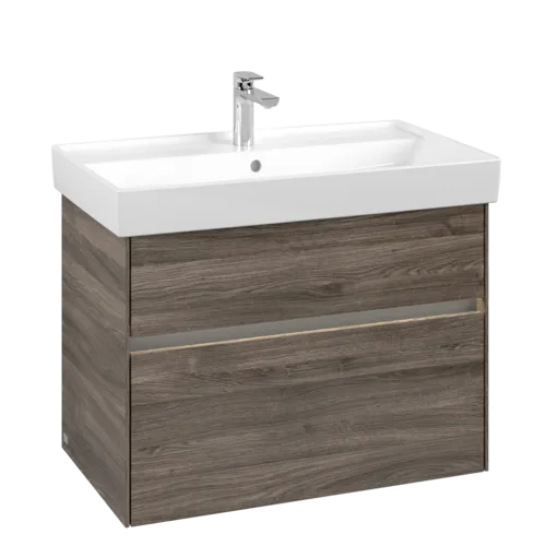VILLEROY BOCH Collaro Vanity unit, with lighting, 2 pull-out compartments, 754 x 546 x 444 mm, Stone Oak #C010B0RK resmi