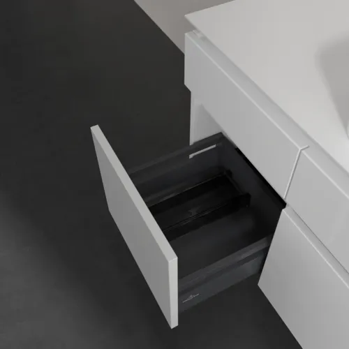 Bild von VILLEROY BOCH Legato Waschbeckenunterschrank, mit Beleuchtung, 5 Auszüge, 1400 x 550 x 500 mm, Glossy White / Glossy White #B760L0DH