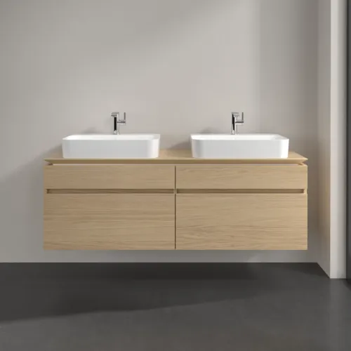 Bild von VILLEROY BOCH Legato Waschbeckenunterschrank, 4 Auszüge, 1600 x 550 x 500 mm, Nordic Oak / Nordic Oak #B76800VJ