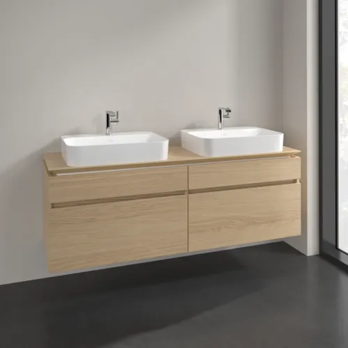 Bild von VILLEROY BOCH Legato Waschbeckenunterschrank, 4 Auszüge, 1600 x 550 x 500 mm, Nordic Oak / Nordic Oak #B76800VJ
