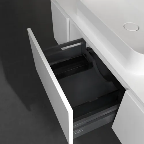 Bild von VILLEROY BOCH Legato Waschbeckenunterschrank, 3 Auszüge, 1200 x 380 x 500 mm, Glossy White / Glossy White #B75700DH