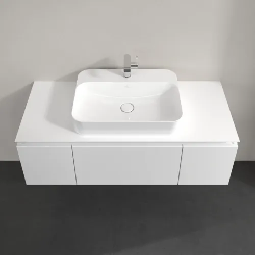 Bild von VILLEROY BOCH Legato Waschbeckenunterschrank, 3 Auszüge, 1200 x 380 x 500 mm, Glossy White / Glossy White #B75700DH