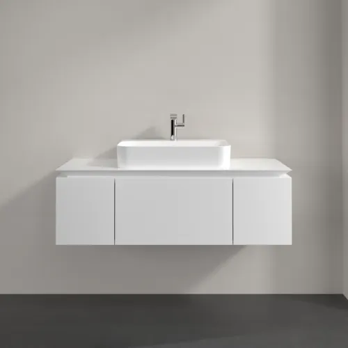 Bild von VILLEROY BOCH Legato Waschbeckenunterschrank, 3 Auszüge, 1200 x 380 x 500 mm, Glossy White / Glossy White #B75700DH
