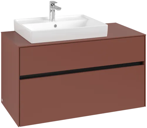 Зображення з  VILLEROY BOCH Collaro Vanity unit, 2 pull-out compartments, 1000 x 548 x 500 mm, Wine Red / Wine Red #C01700AH