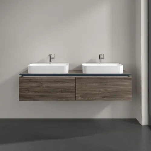 Bild von VILLEROY BOCH Legato Waschbeckenunterschrank, 2 Auszüge, 1600 x 380 x 500 mm, Stone Oak / Stone Oak #B76700RK