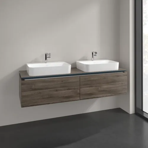 Bild von VILLEROY BOCH Legato Waschbeckenunterschrank, 2 Auszüge, 1600 x 380 x 500 mm, Stone Oak / Stone Oak #B76700RK