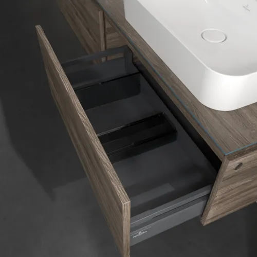 Bild von VILLEROY BOCH Legato Waschbeckenunterschrank, 2 Auszüge, 1600 x 380 x 500 mm, Stone Oak / Stone Oak #B76700RK