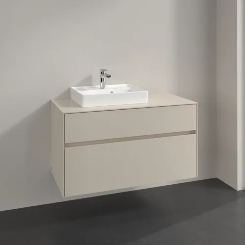 Bild von VILLEROY BOCH Collaro Waschbeckenunterschrank, 2 Auszüge, 1000 x 548 x 500 mm, Cashmere Grey / Cashmere Grey #C01400VN