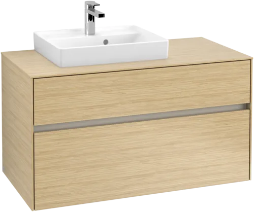 Picture of VILLEROY BOCH Collaro Vanity unit, 2 pull-out compartments, 1000 x 548 x 500 mm, Nordic Oak / Nordic Oak #C01400VJ