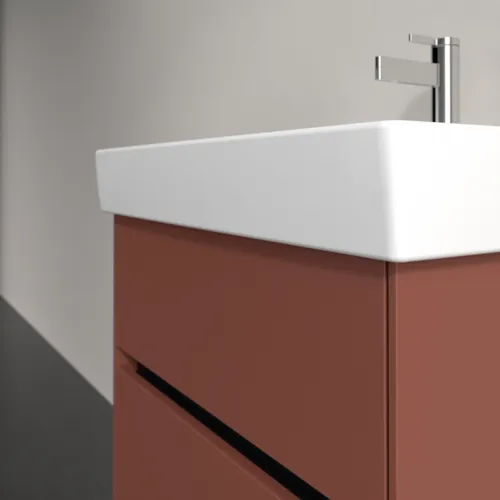 Bild von VILLEROY BOCH Collaro Waschbeckenunterschrank, mit Beleuchtung, 2 Auszüge, 554 x 546 x 444 mm, Wine Red #C008B0AH