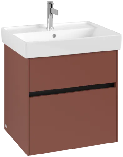 VILLEROY BOCH Collaro Vanity unit, with lighting, 2 pull-out compartments, 554 x 546 x 444 mm, Wine Red #C008B0AH resmi