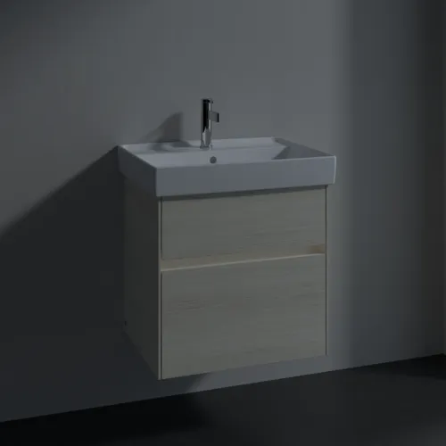 Bild von VILLEROY BOCH Collaro Waschbeckenunterschrank, mit Beleuchtung, 2 Auszüge, 554 x 546 x 444 mm, White Oak #C008B0AA