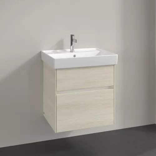 Bild von VILLEROY BOCH Collaro Waschbeckenunterschrank, mit Beleuchtung, 2 Auszüge, 554 x 546 x 444 mm, White Oak #C008B0AA