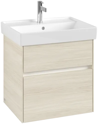 VILLEROY BOCH Collaro Vanity unit, with lighting, 2 pull-out compartments, 554 x 546 x 444 mm, White Oak #C008B0AA resmi