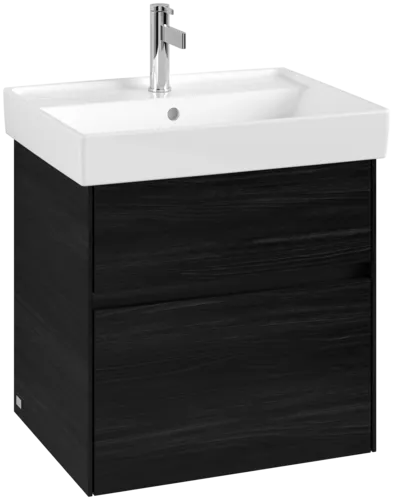 VILLEROY BOCH Collaro Vanity unit, with lighting, 2 pull-out compartments, 554 x 546 x 444 mm, Black Oak #C008B0AB resmi