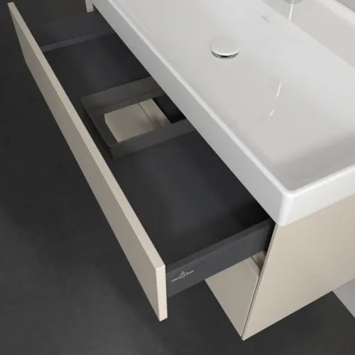 Bild von VILLEROY BOCH Collaro Waschbeckenunterschrank, mit Beleuchtung, 2 Auszüge, 954 x 546 x 444 mm, Cashmere Grey #C011B0VN