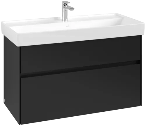 Picture of VILLEROY BOCH Collaro Vanity unit, with lighting, 2 pull-out compartments, 954 x 546 x 444 mm, Volcano Black #C011B0VL