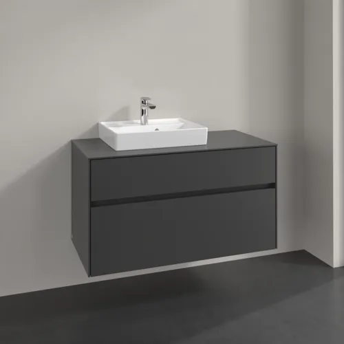Bild von VILLEROY BOCH Collaro Waschbeckenunterschrank, 2 Auszüge, 1000 x 548 x 500 mm, Graphite / Graphite #C01400VR