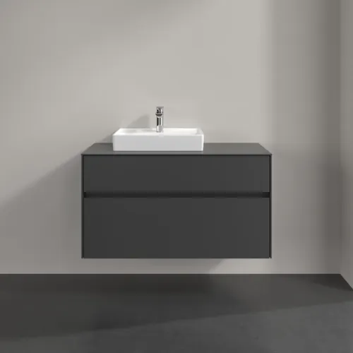 Bild von VILLEROY BOCH Collaro Waschbeckenunterschrank, 2 Auszüge, 1000 x 548 x 500 mm, Graphite / Graphite #C01400VR