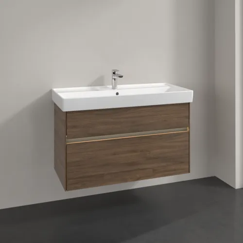 Bild von VILLEROY BOCH Collaro Waschbeckenunterschrank, mit Beleuchtung, 2 Auszüge, 954 x 546 x 444 mm, Arizona Oak #C011B0VH