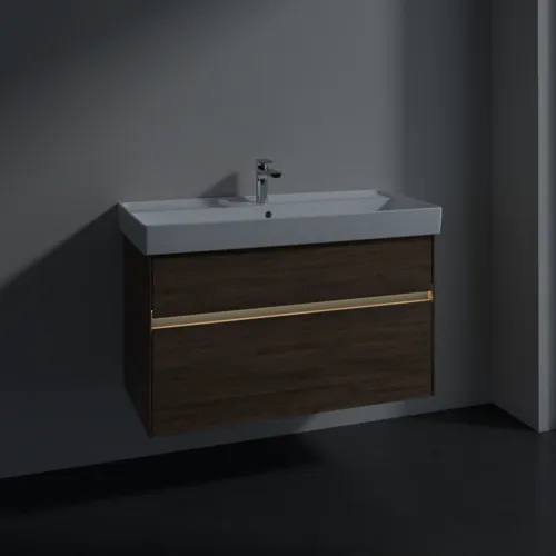 Bild von VILLEROY BOCH Collaro Waschbeckenunterschrank, mit Beleuchtung, 2 Auszüge, 954 x 546 x 444 mm, Arizona Oak #C011B0VH