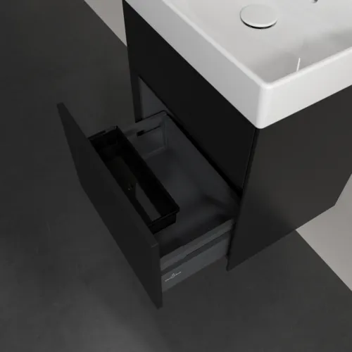 Bild von VILLEROY BOCH Collaro Waschbeckenunterschrank, mit Beleuchtung, 2 Auszüge, 460 x 546 x 374 mm, Volcano Black #C006B0VL
