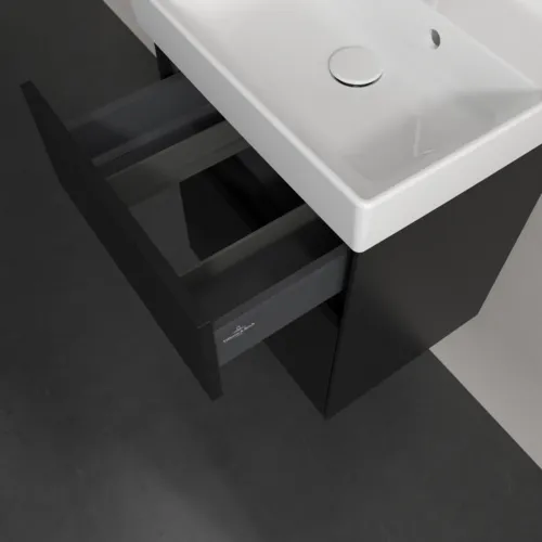 Bild von VILLEROY BOCH Collaro Waschbeckenunterschrank, mit Beleuchtung, 2 Auszüge, 460 x 546 x 374 mm, Volcano Black #C006B0VL