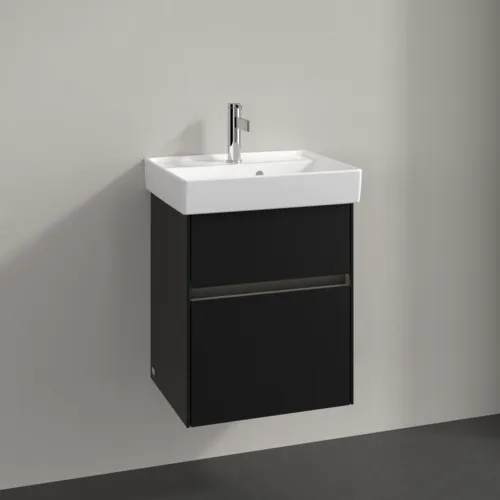 Bild von VILLEROY BOCH Collaro Waschbeckenunterschrank, mit Beleuchtung, 2 Auszüge, 460 x 546 x 374 mm, Volcano Black #C006B0VL