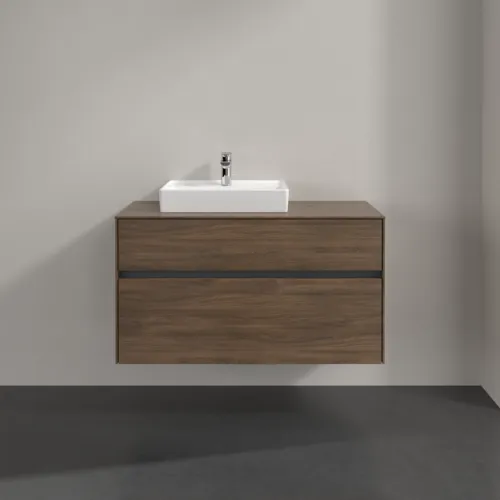 Bild von VILLEROY BOCH Collaro Waschbeckenunterschrank, mit Beleuchtung, 2 Auszüge, 1000 x 548 x 500 mm, Arizona Oak / Arizona Oak #C014B0VH