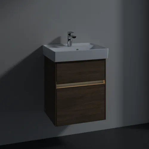 Bild von VILLEROY BOCH Collaro Waschbeckenunterschrank, mit Beleuchtung, 2 Auszüge, 460 x 546 x 374 mm, Arizona Oak #C006B0VH