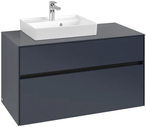 Picture of VILLEROY BOCH Collaro Vanity unit, with lighting, 2 pull-out compartments, 1000 x 548 x 500 mm, Marine Blue / Marine Blue #C014B0VQ
