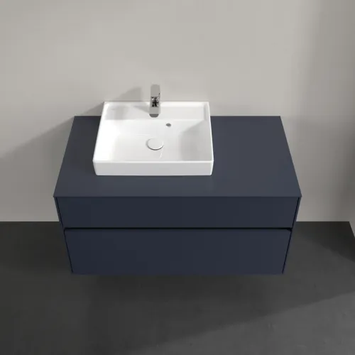 Bild von VILLEROY BOCH Collaro Waschbeckenunterschrank, mit Beleuchtung, 2 Auszüge, 1000 x 548 x 500 mm, Marine Blue / Marine Blue #C014B0VQ
