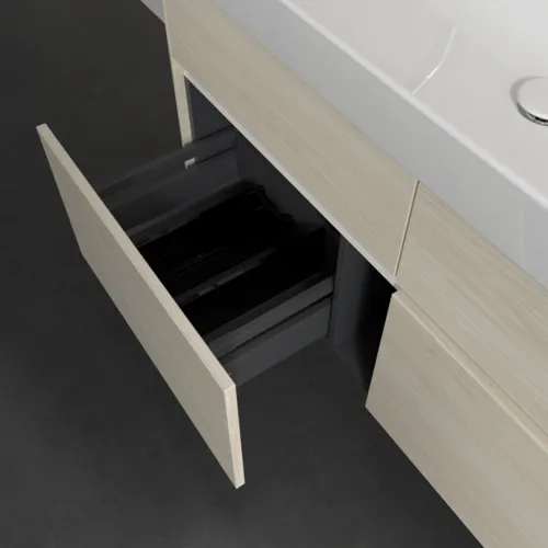 VILLEROY BOCH Collaro Waschbeckenunterschrank, 4 Auszüge, 1154 x 546 x 444 mm, White Oak #C01200AA, Bild 6